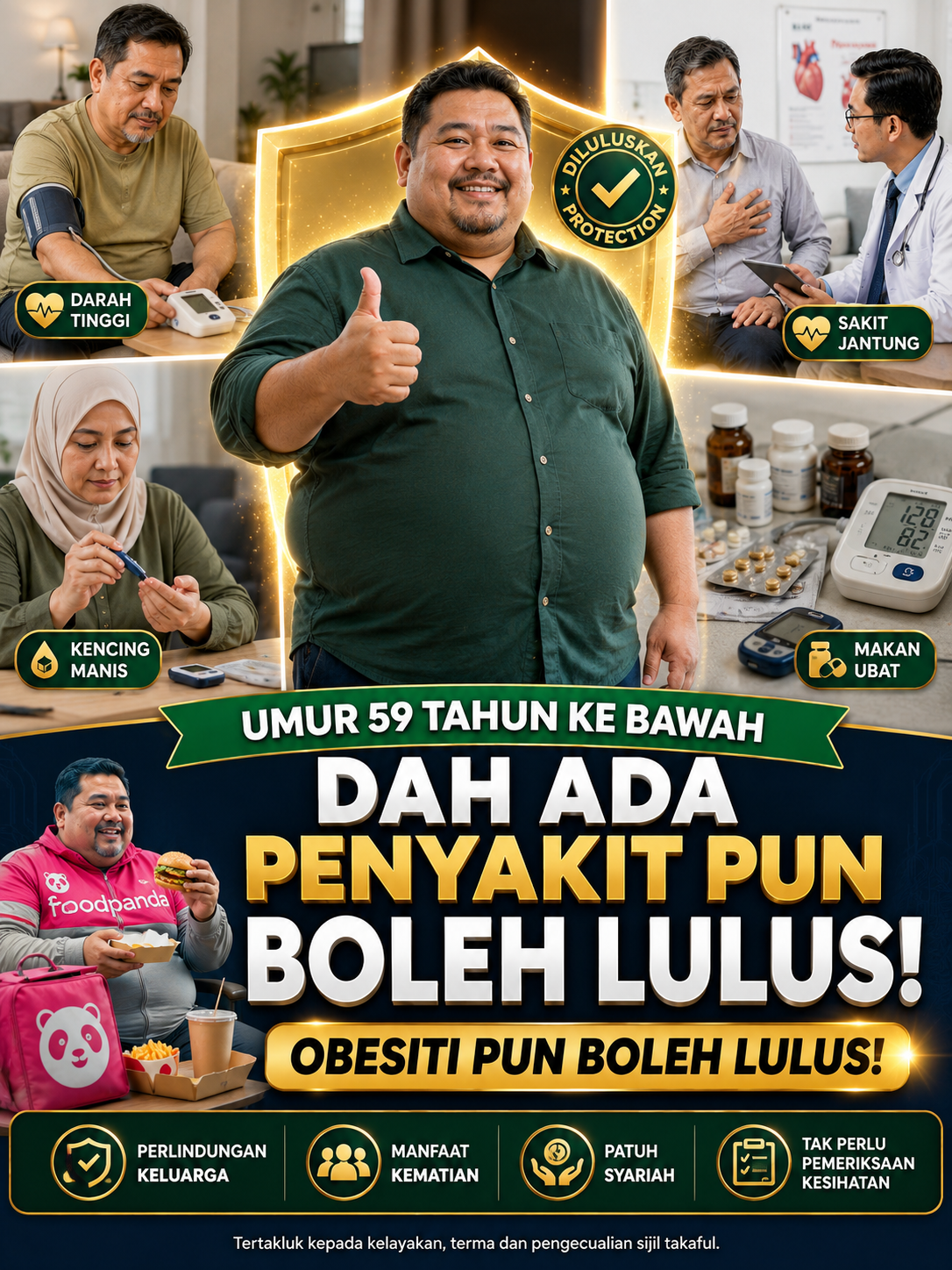 IKHLAS Lindung untuk pemohon yang mempunyai penyakit sedia ada